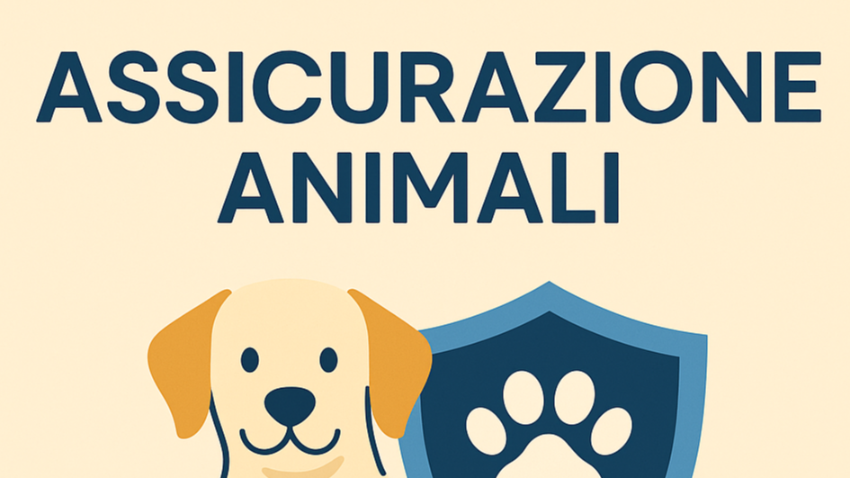 Assicurazione animali – cucciolo felice con brochure assicurativa per animali